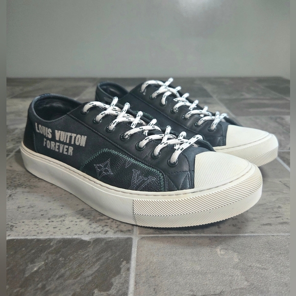 LOUIS VUITTON FOREVER TATTOO LEATHER SNEAKERS. - Picture 3 of 13